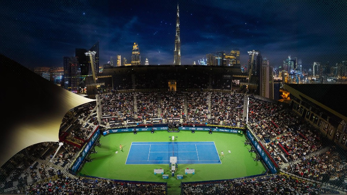Centre Court at Aviation Club Tennis Complex, Dubai