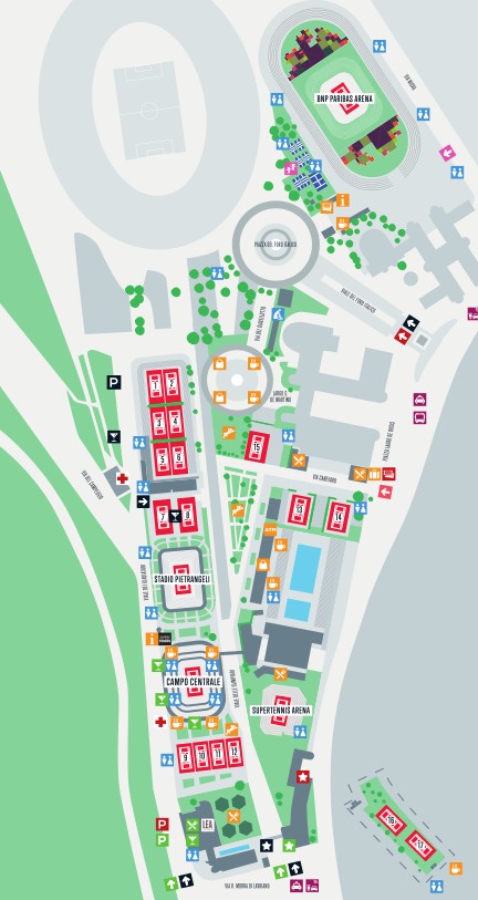 Foro Italico Grounds Map